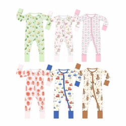 Printed bamboo  longsleeved jumpsuit