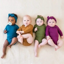 Baby bamboo long sleeved romperr