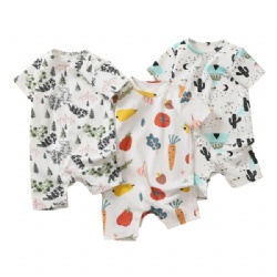 Pure cotton printed short romper